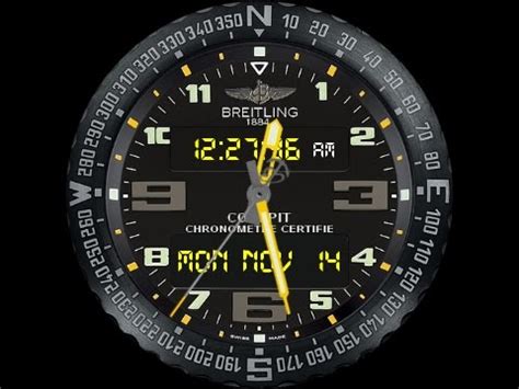 breitling cockpit watch face